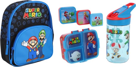 Super Mario school set; rugzak en lunchset