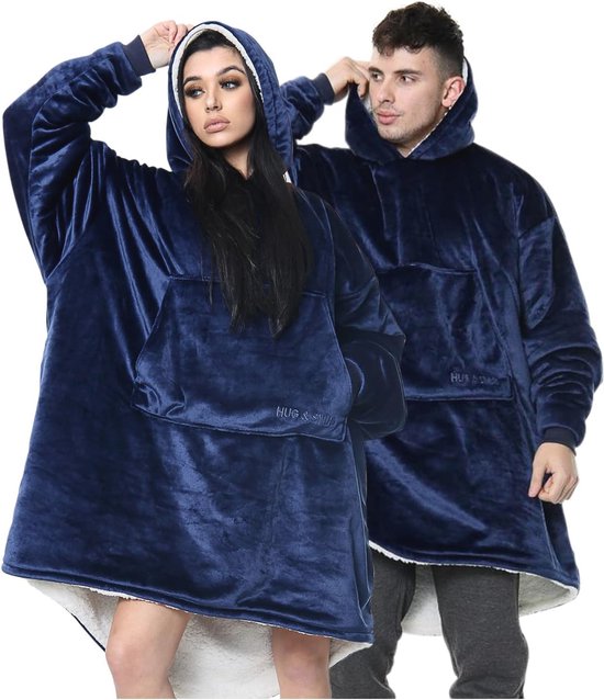 Super Zachte Deken met Capuchon voor Dames en Heren - Warme Fleece Deken Hoodie met Voorzak - One Size van The Friendly Toast