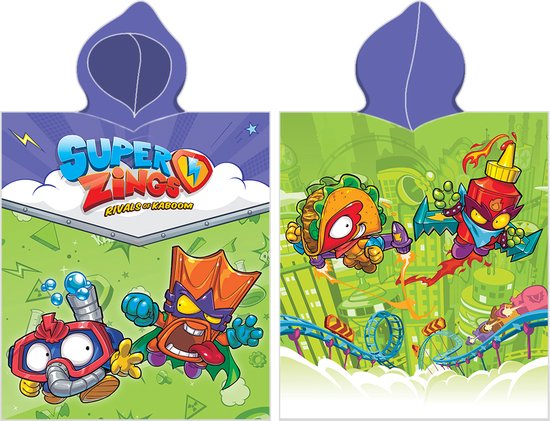 Super Zings Poncho Rivals of Kaboom - 50 x 115 cm - Katoen van Super Zings