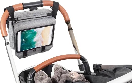 Super50Carz Luiertas Organizer - Verzorgingstas - Met Tablet Houder - Grijs van Super50Carz