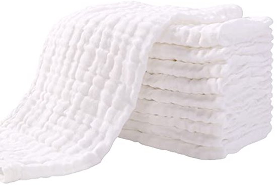 Superzachte en absorberende mousseline doekjes 10 stuks - 4-laags 100% katoen 35x50cm van Little Dutch