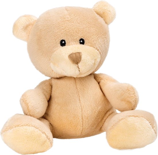 Superzachte pluche knuffelbeer beige voor baby en pasgeboren van Merkloos