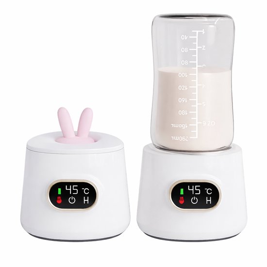 SupraGoods Flessenwarmer Onderweg - Compacte flessenwarmers - 6 opzetstukjes - Snel, Draadloos & Veilig - 4 Temperatuurstanden - Krachtige Batterij van Merkloos