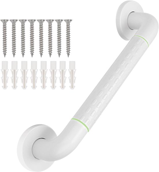 supregear Wandbeugel voor Badkamer, Antislip Douchegreep van RVS, Steunbeugel voor Bad Douche Toilet Trap, Wit Roestvrij Staal, Veiligheidshandgreep voor Ouderen Kinderen en Zwangeren, 60 cm