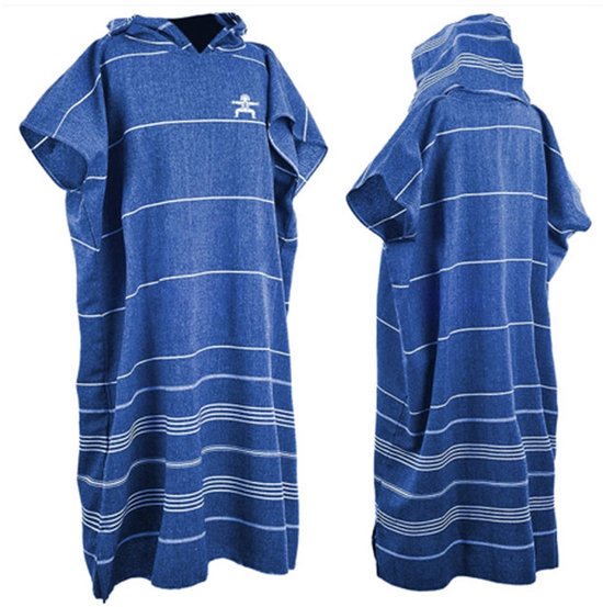Surf kinderponcho | blauw van Merkloos