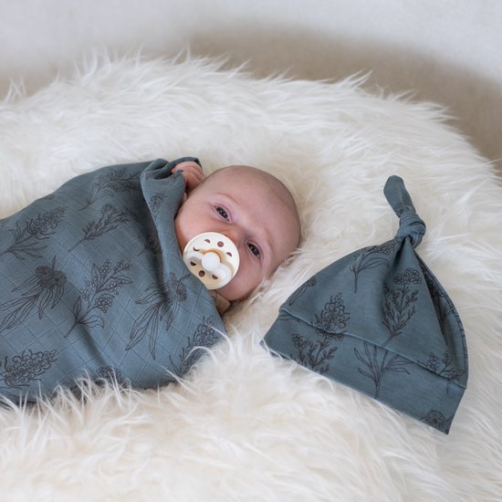 Swaddel Lalieloe - Hydrofiele Doek - 110x100 cm - Mét bijpassend Mutsje - Hydrofiele Luier van Lalieloe