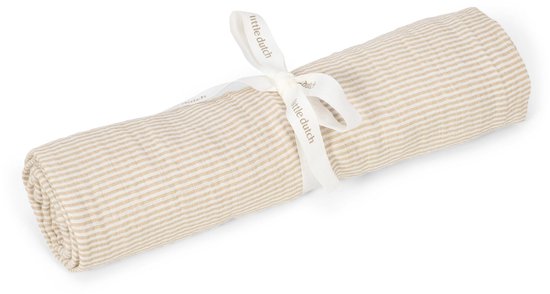 Swaddle - Beige streepjes - 120 cm van Merkloos