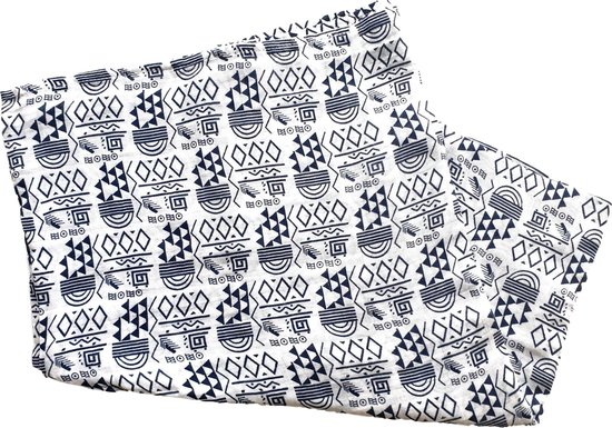 Swaddle doek XL - Blauwe tekens van Little Unicorn