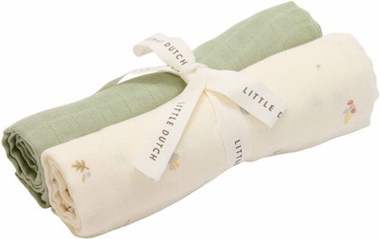 Swaddle - Wit - Forest Friends - Forest Treasures van Little Dutch