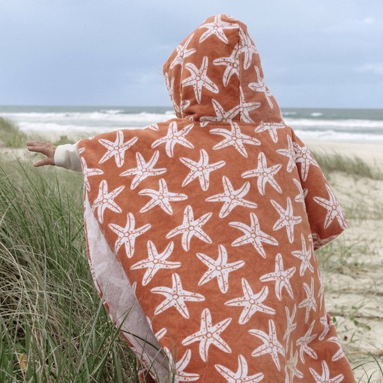 Swim Essentials Strandponcho - Badcape Kinderen - Poncho Handdoek - Zeesterren - 65 x 65 cm van Swim Essentials