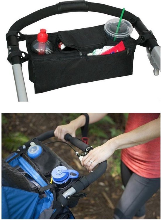 SY Goods - Organizer kinderwagen - Bekerhouder - Flessenhouder - Luiertas kinderwagen - Universeel - Buggy organizer - Fleshouder van SY Goods