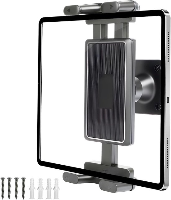 Tablet Wandhouder van Aluminium, 360° Rotatable en Verstelbare Tabletstand voor Bed, Geschikt voor iPad Air/Mini en Samsung Galaxy 4.7"-12.9