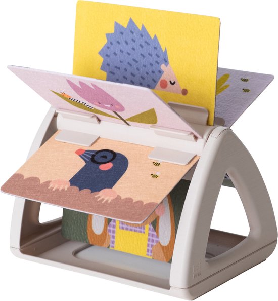Taf Toys - Babyboekje voor stimuleren buiklig baby - Urban Garden Tummy Time Spinning Book van Taf Toys