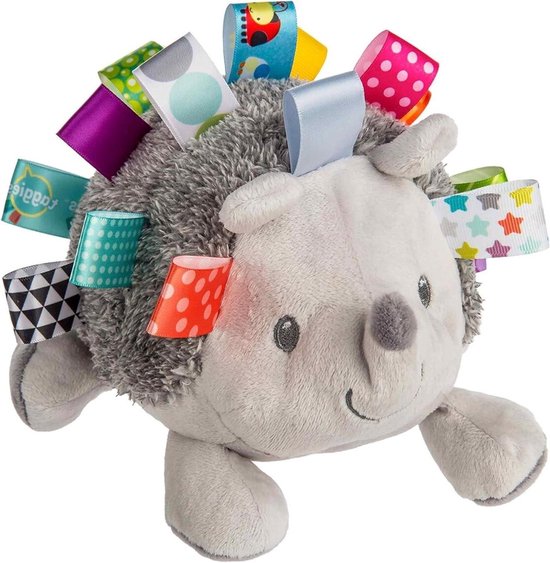 Taggies Egel Knuffel - Zachte Babyknuffel - Baby Ontspanning - Satin Lussen - 20 cm - Multicolour