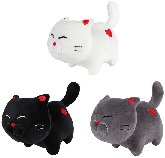 Take Me Home Pluchen Knuffelpoes met Hartje - 16cm van Merkloos