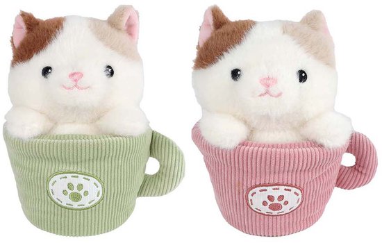 Take Me Home Poes in Mok Pluche - 18cm van Merkloos
