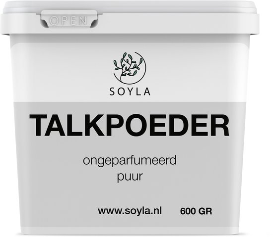 Talkpoeder - 600 Gram - Farmaceutische Kwaliteit - Huidverzorging - Ongeparfumeerd - Puur en Natuurlijk - Wit van Merkloos