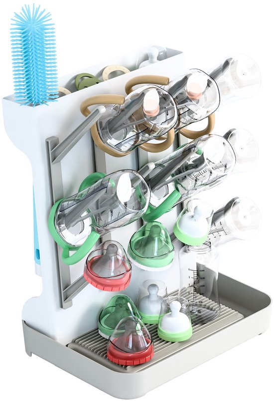 TammaT - Babyfles Droogrek - Flessendroger voor 12 Babyflessen - BPA-vrij - Compact & Hygiënisch van Merkloos