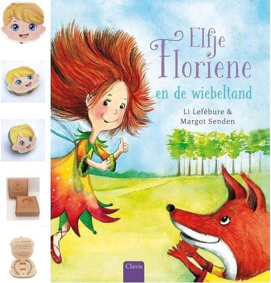 Tanden Doosje Set MEISJE BLOND NEDERLANDS met Elfje Floriene en de Wiebeltand Voorlees Prenten Boek - WiebelTandje van Merkloos