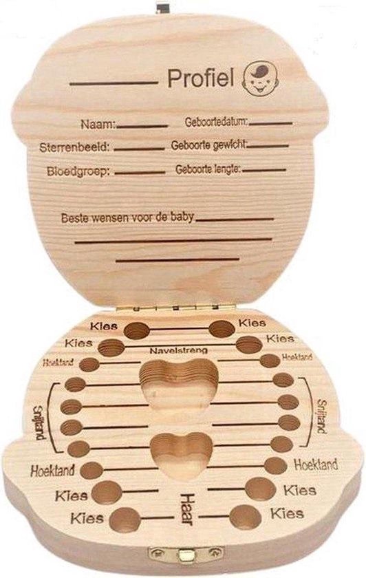 *** Tandendoos Jongen - Kraamcadeau - Melktanden - Herinneringen - Bewaren - van Heble® *** van Merkloos