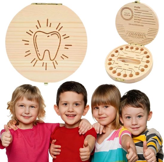 Tandendoos voor het opbergen van tanden voor kleine baby's, voor jongens en meisjes als cadeau voor het bewaren van tanden, voor familie, doopceremonie