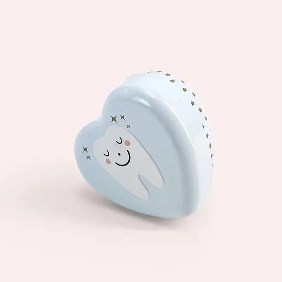 Tandendoosje / Doosje voor melktandjes / Melk tandjes bewaren / Cadeau / Tandenfee / Blauw