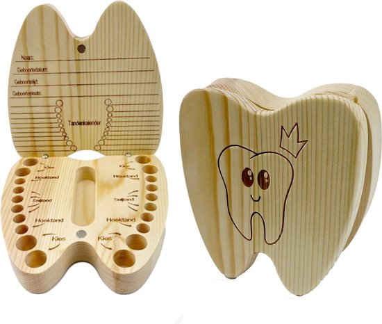 Tandendoosje jongens en meisjes - Kraamcadeau - Baby cadeau - Melktanden bewaardoosje - Tandendoosjes voor kinderen - Tandendoosje van Merkloos