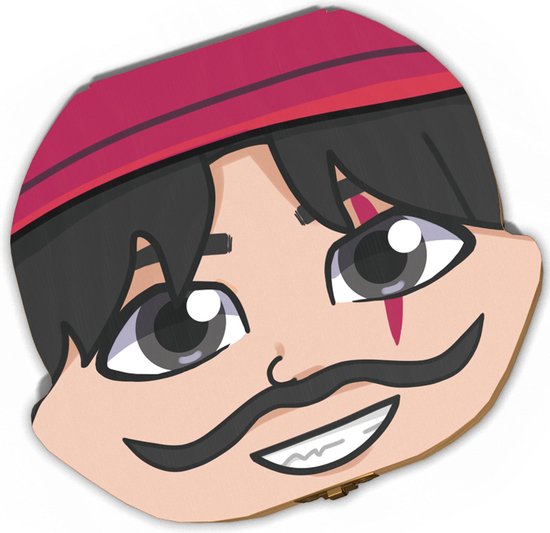 Tandendoosje met naam - Kapitein Haak - Hout - Voor jongens en meisjes - Opbergdoosje voor Melktanden - Tandendoosje voor kinderen van Merkloos