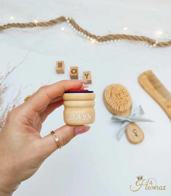 Tandendoosje met naam van hout voor meisjes - jongens - Hawsaz.nl cadeau -Gepersonaliseerd - Baby cadeau - Babyshower - Babygeschenk - Geboortecadeau - Baby kado