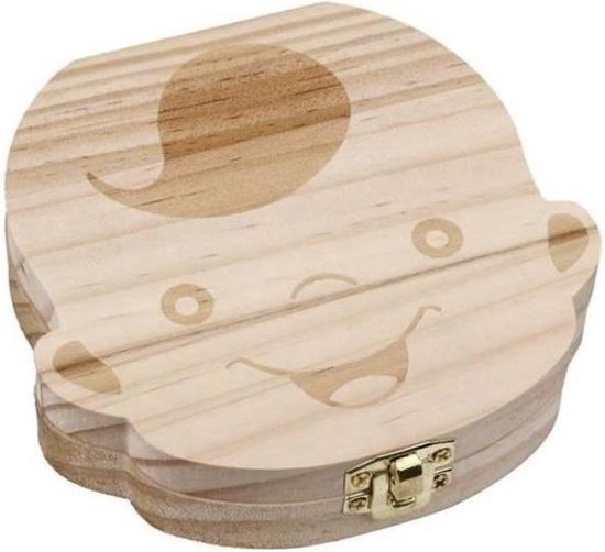 Tandendoosje van hout - Nederlandse versie - Kraamcadeau - Duurzaam van T