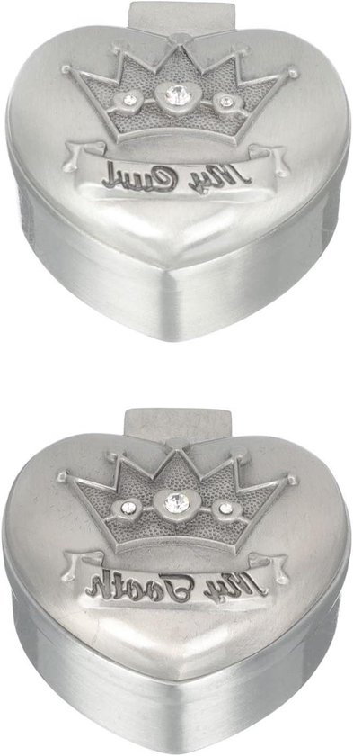 Tandendoosjes Zilver - Melktand Bewaardoosjes - Baby Herinneringen - Corrosiebestendig - 4 x 4 x 2.5 cm - Zilver