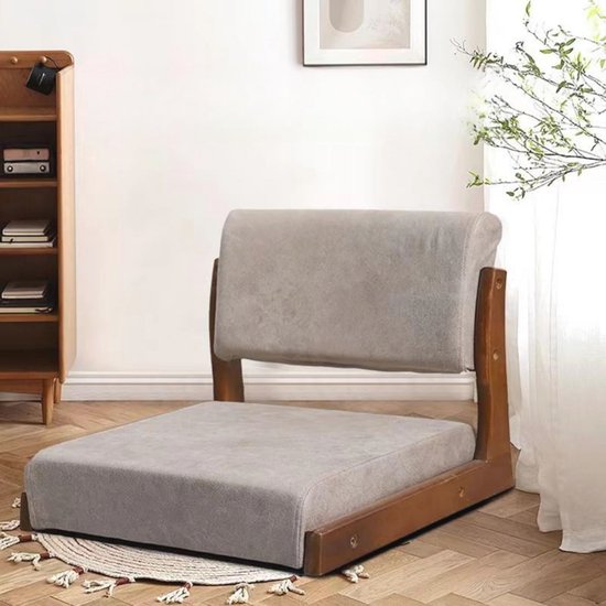 Tatami bedstoel Japanse stijl met massief houten frame en ademend doek van Merkloos