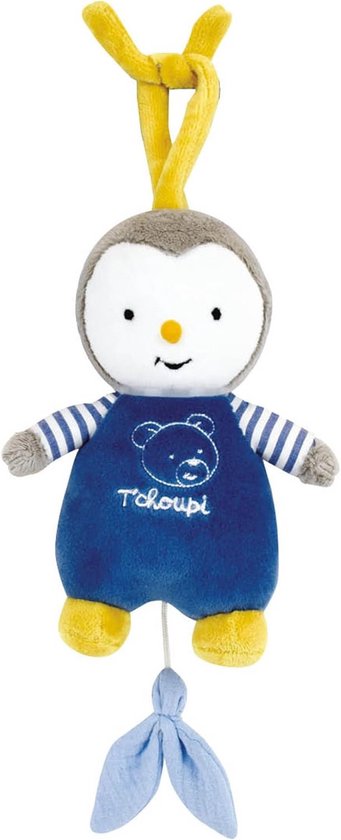 T'choupi Pluche Knuffeldier met Muziek Blauw - Zacht Speelgoed Vanaf Geboorte - 16 cm van Clementoni