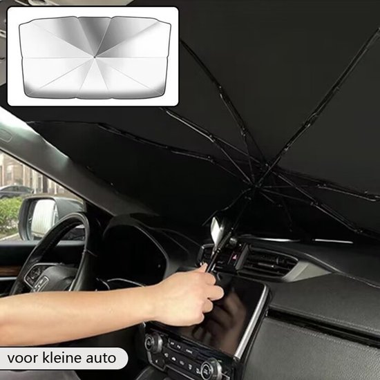 TDR - Zonnescherm / autoparaplu - Binnenkant Voorruit Auto - Opvouwbaar - Hitte en UV bescherming - 122 x 65 cm van TDR