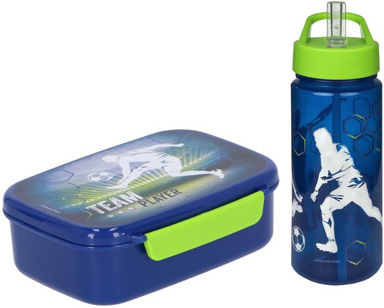 Team Player lunchset; lunchbox en drinkfles