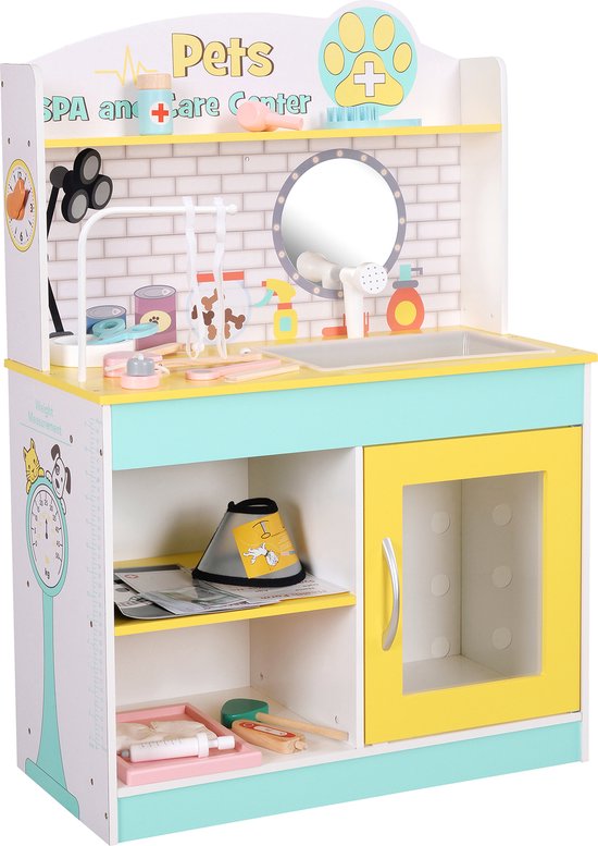 Teamson Kids Dier Poetsen Speelset - Kinderspeelgoed - Rollenspel Speelgoed - Groen/Geel van Teamson Kids