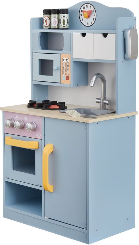 Teamson Kids Florence Houten Speelkeuken Met Accessoires - Rollenspel Speelgoed - Blauw
