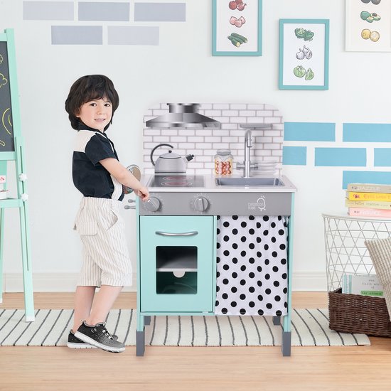 Teamson Kids Modern Houten Speelkeuken - Kinderspeelgoed - Rollenspel Speelgoed - Mintgroen van Teamson Kids
