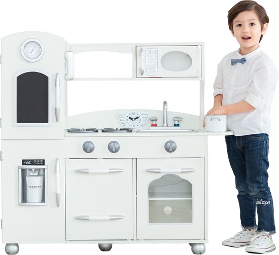 Teamson Kids Retro Houten Speelkeuken - Kinderspeelgoed - Rollenspel Speelgoed - Ivoor van Teamson Kids