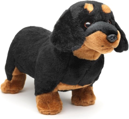 Teckel Pluche Hond Knuffeldier 28 cm - Schattig en Levensecht Speelgoed van Baloe's Toys.