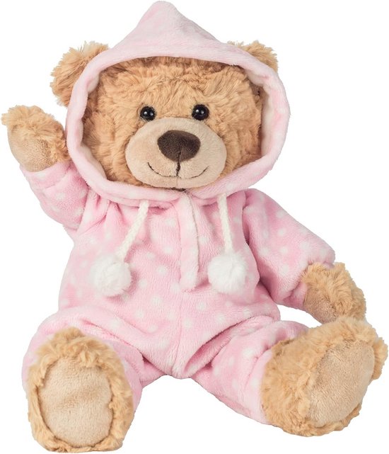 Teddy Bear Pyjamas Roze 30 cm - Knuffeldier, Pluche Dier van Merkloos
