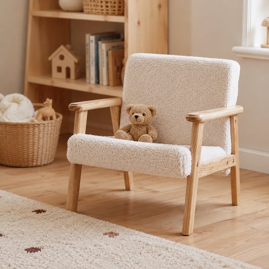 Teddy kinderfauteuil kinderstoel met armleuning kraam cadeau
