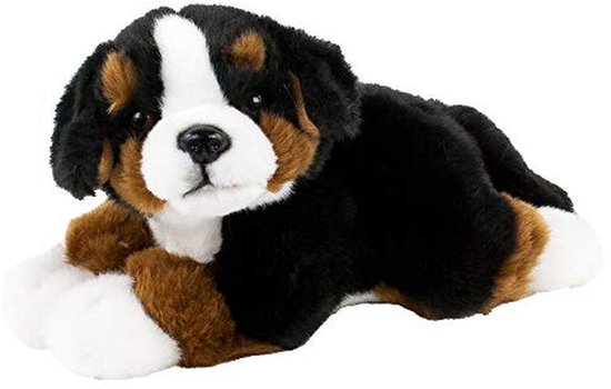 Teddys Rothenburg Stuffed animal Bernese Mountain Dog 25 cm black/brown/white lying plush dog van Merkloos