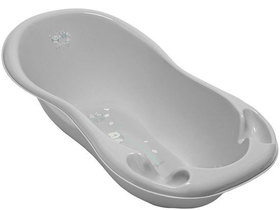 TEGA - Babybadje - Anatomisch plastic badje 102 cm grijs met uil - verzorging - badkuip - kunststof - producten - accessoires van Merkloos