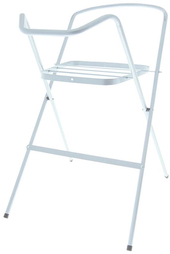 TEGA - Badstandaard - Opvouwbare badkuiphouder 86 cm wit - badaccessoire - badkamerstandaard - opbergoplossing - kunststof - badmeubel