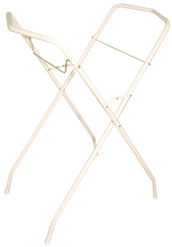 TEGA - Badstandaard - Opvouwbare houder anatomisch bad 2-in-1 wit - babybad - rugontlasting - kunststof - compact - badkameraccessoire