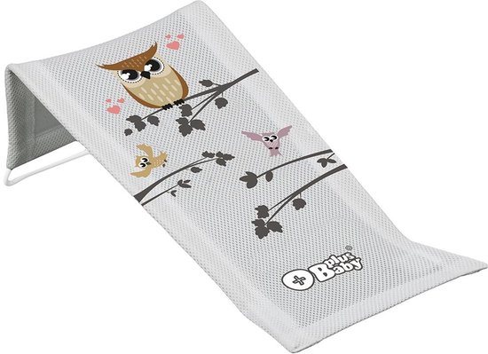 TEGA Wise Owl badlounger 42x20 cm grijs - Badzitje baby