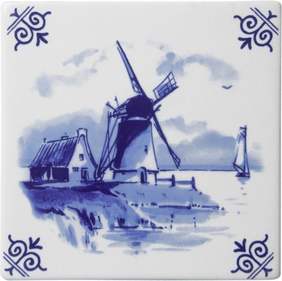 Tegel Delfts blauw van T