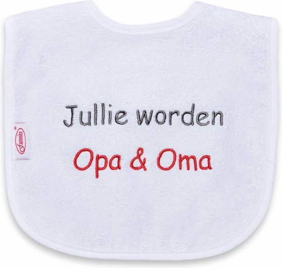 Tekstslabber Jullie worden Opa & Oma van T
