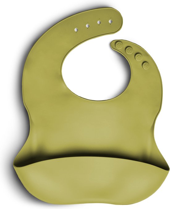 Telano® Slabbetje met Opvangbakje Groen - Siliconen Slabber Baby Peuter - Verstelbaar en Waterproof - Kraamcadeau Jongen - Meisje van T